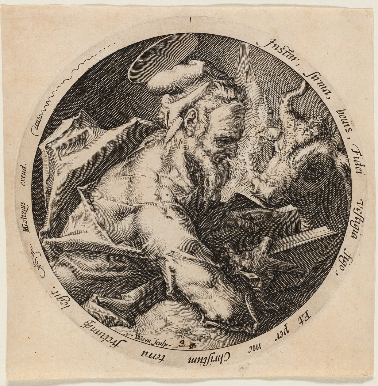 Heiliger Lukas, Platte drei aus Die vier Evangelisten von Jacques de Gheyn II