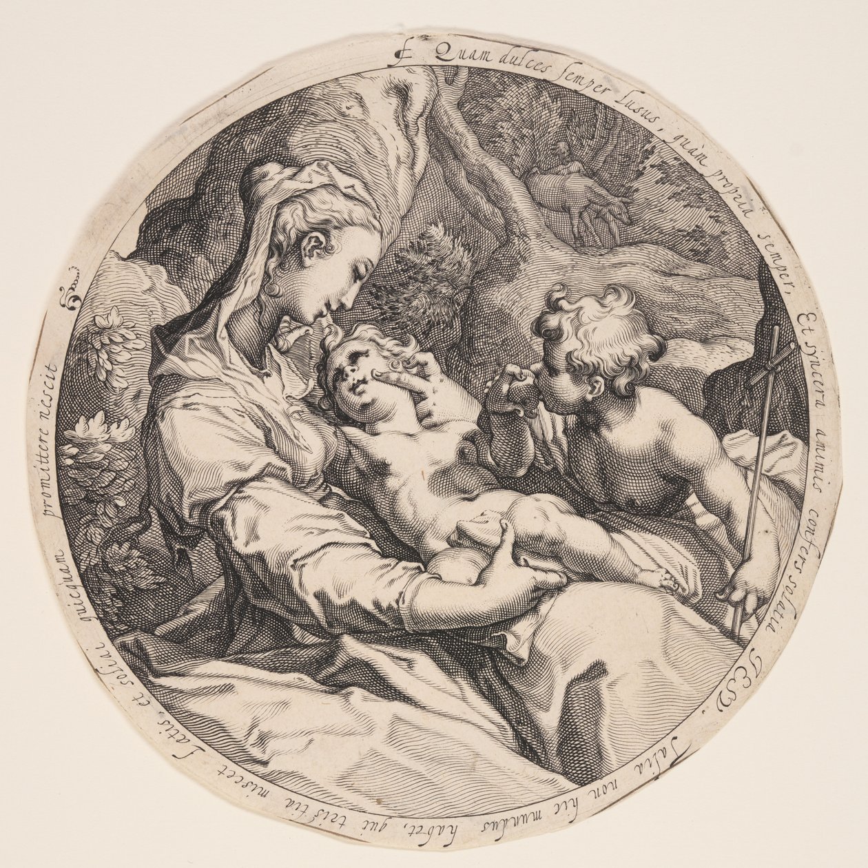 Jungfrau und Kind mit Johannes dem Täufer von Jacques de Gheyn II
