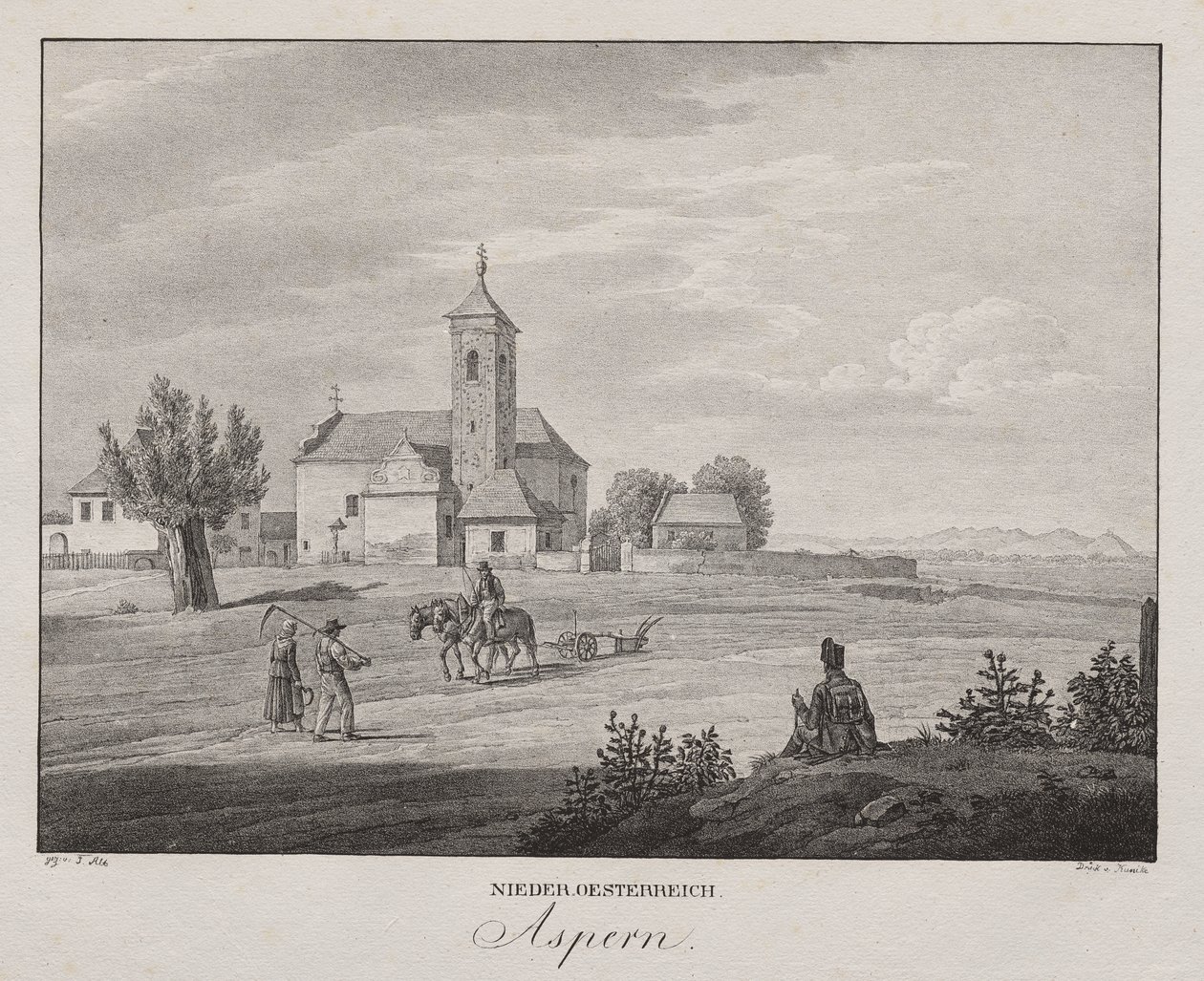 Niederösterreich, Aspern von Jakob Alt