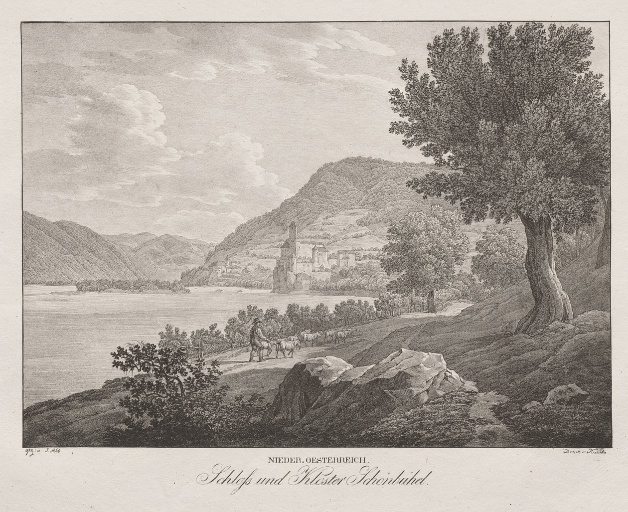 Niederösterreich, Schloss und Kloster Schönbühel von Jakob Alt