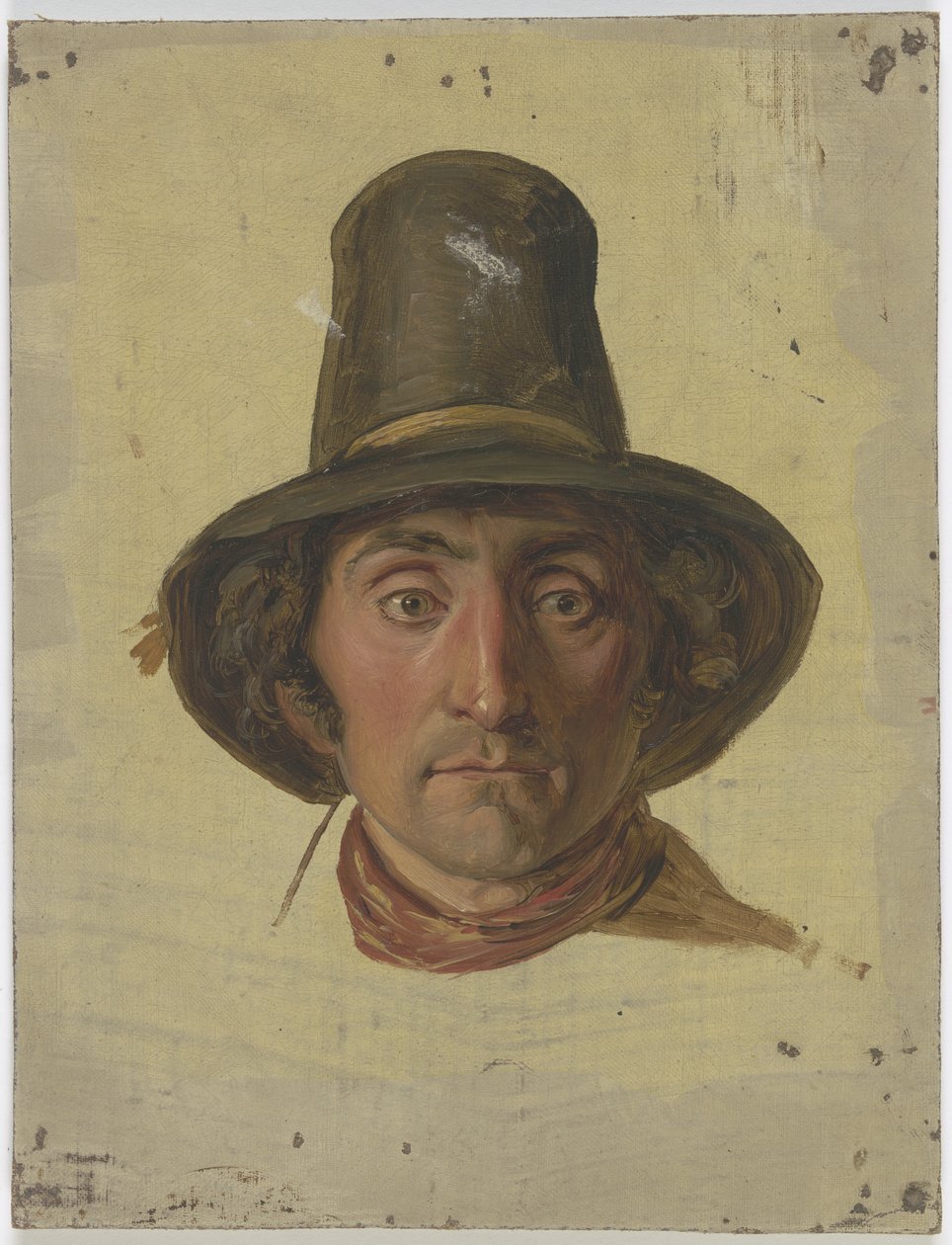 Bauer mit hohem Hut von Jakob Becker