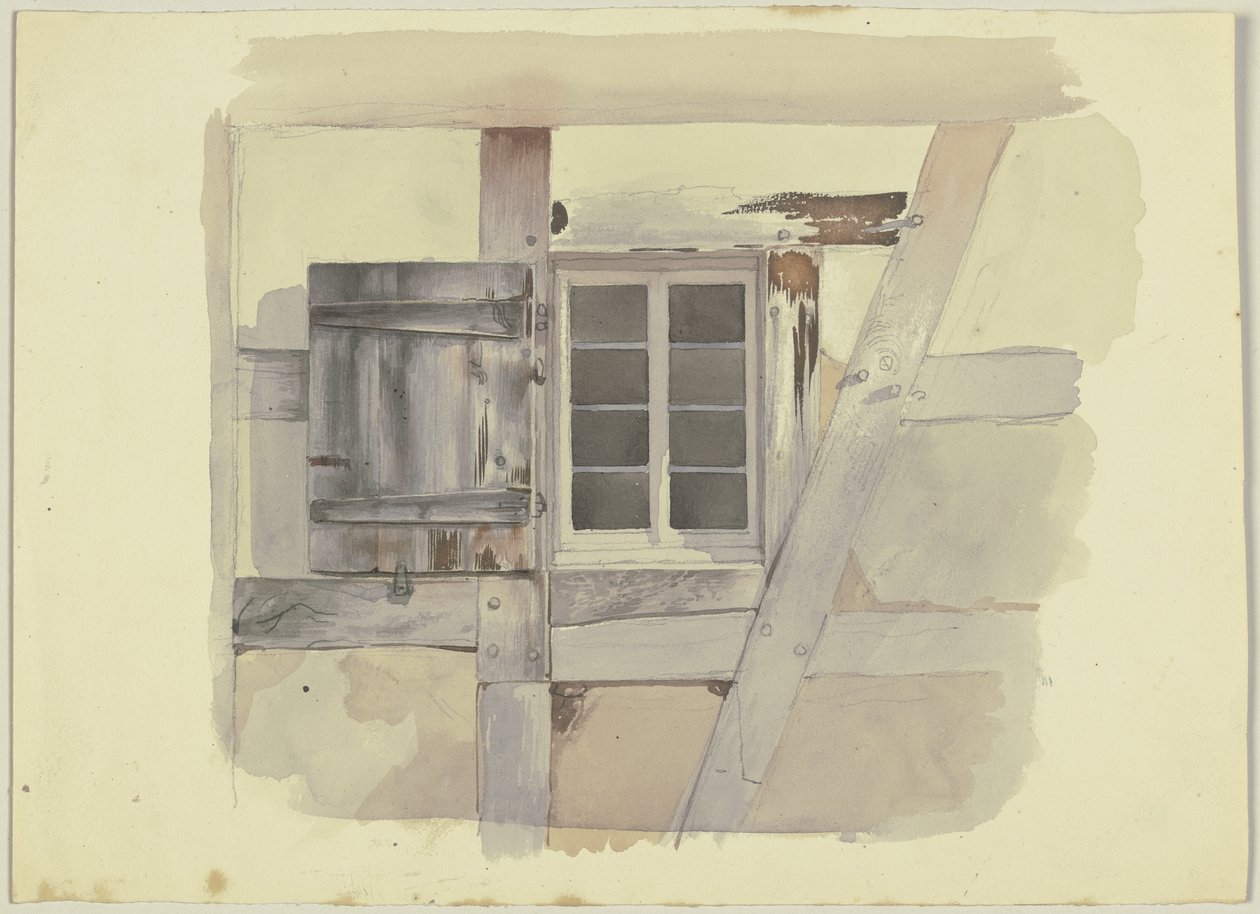 Fenster eines Fachwerkhauses von Jakob Becker
