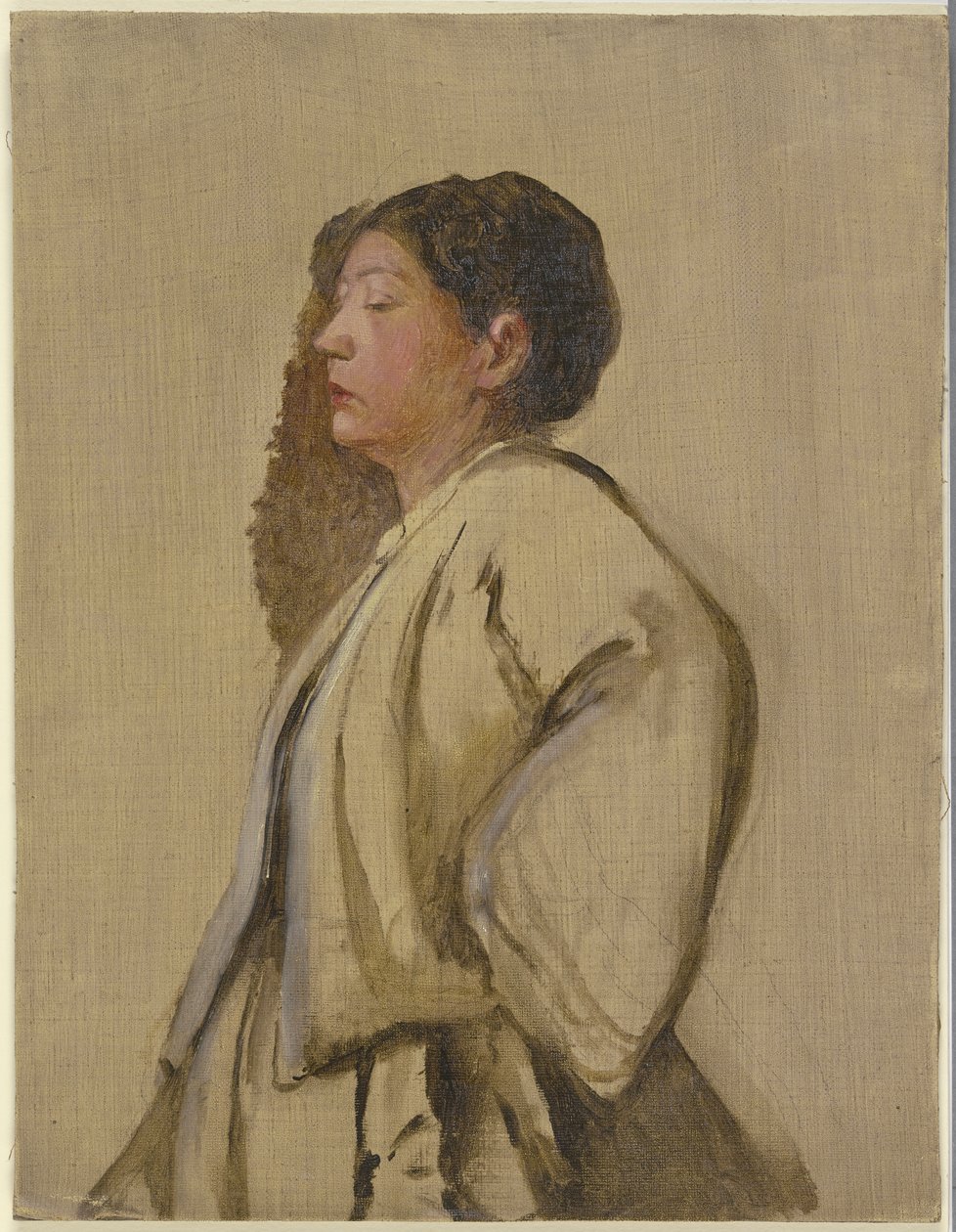 Porträtstudie einer jungen Frau von Jakob Becker