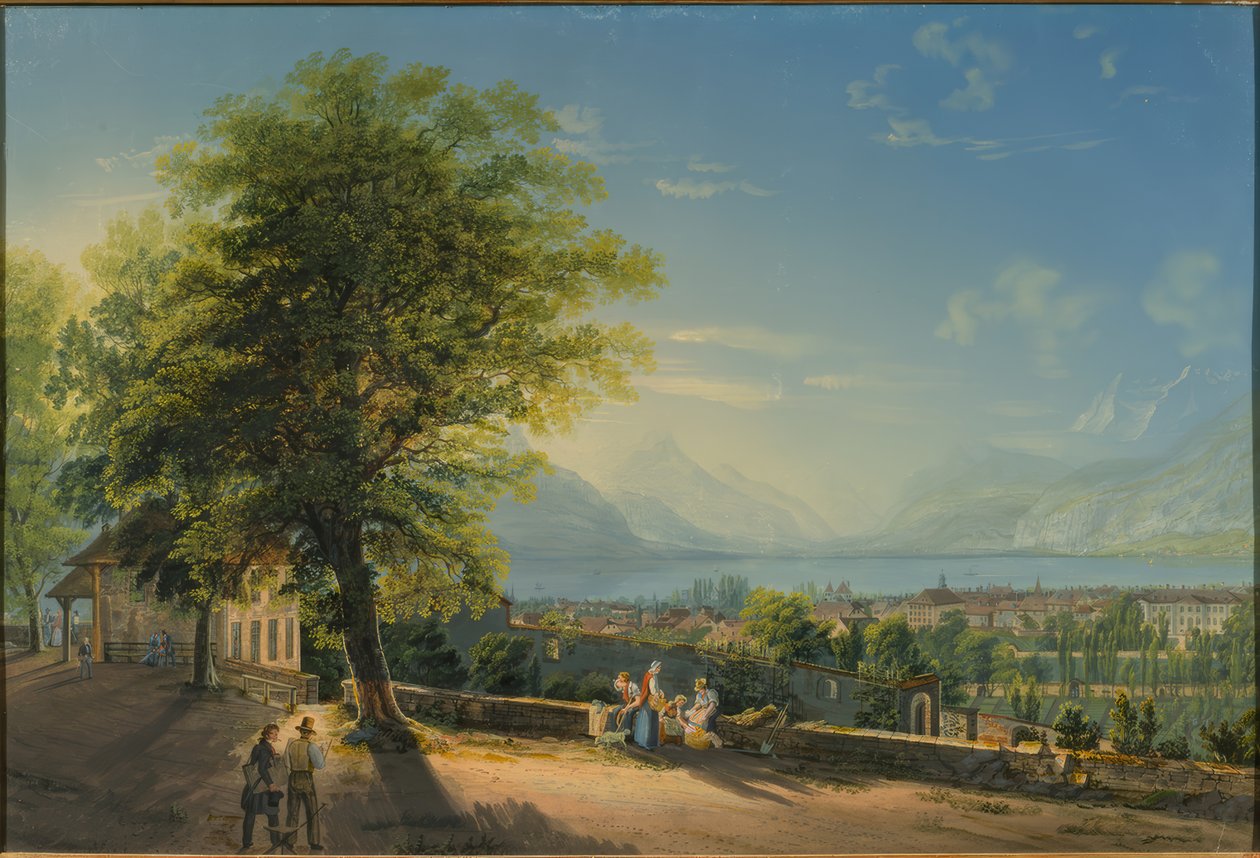 Vevey von der Terrasse von Saint-Martin von Jakob Eggli