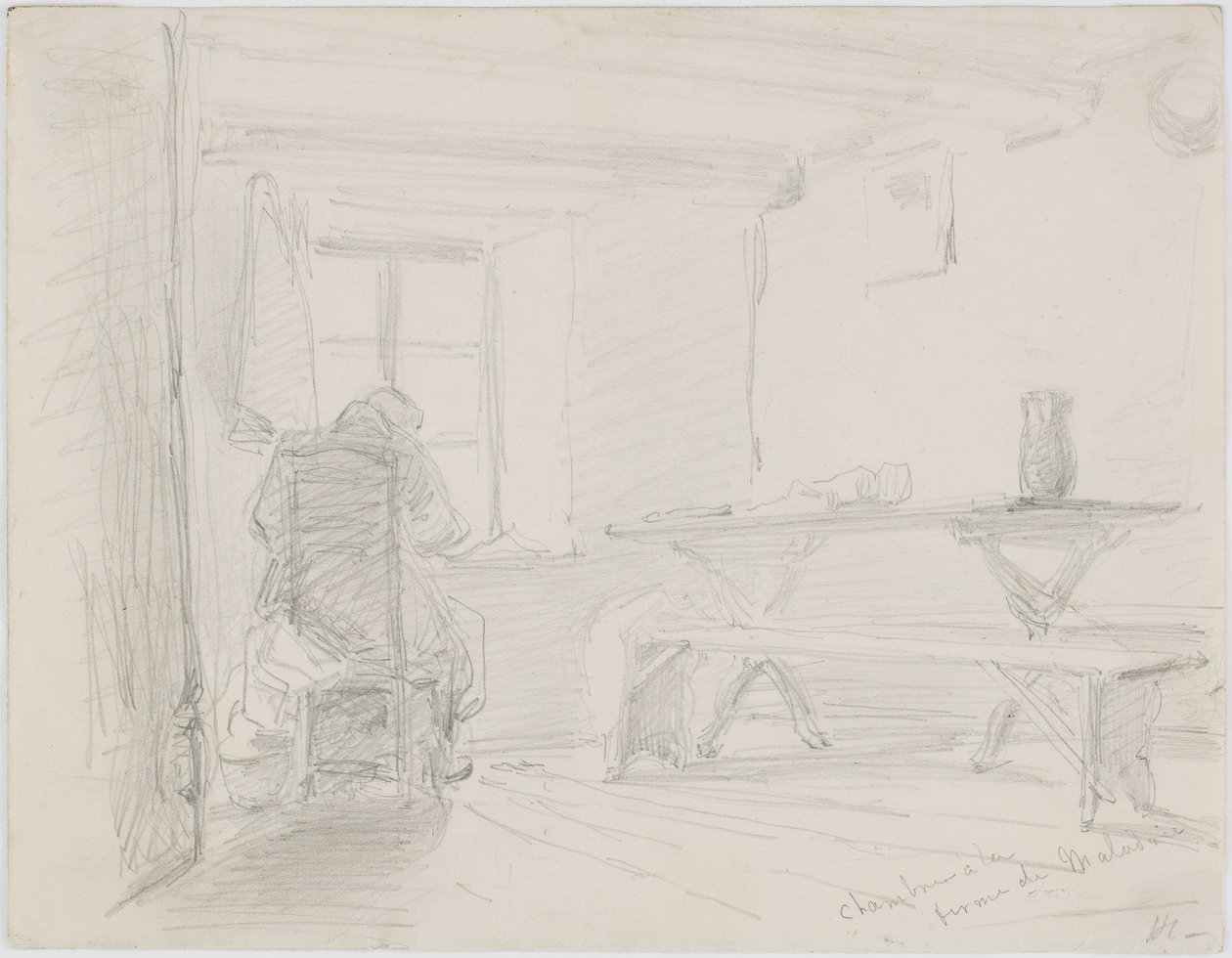 Zimmer im Bauernhof von Maladrie, ca. 1861 von James Abbott McNeill Whistler