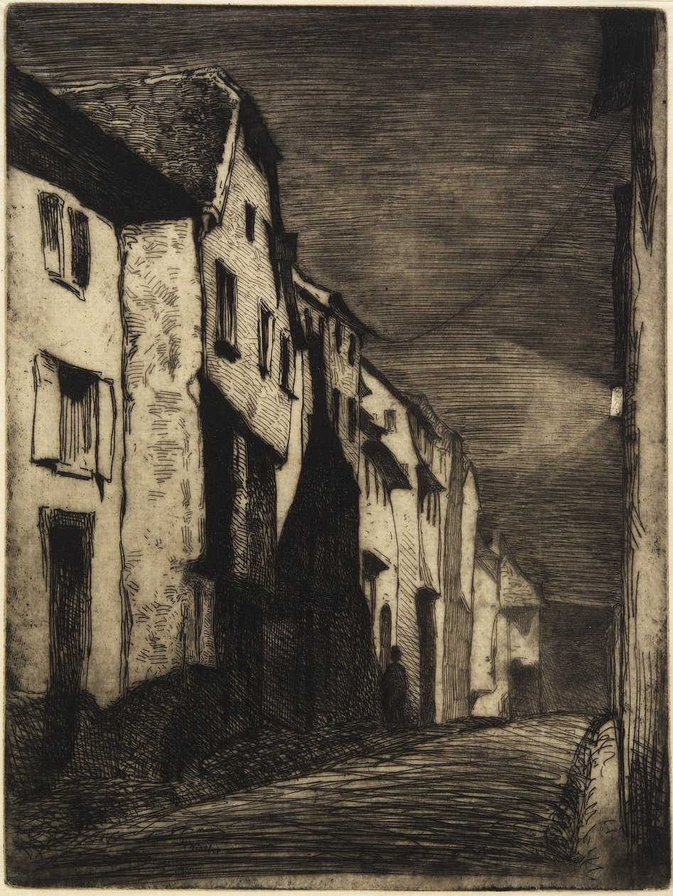 Straße in Saverne aus Zwölf Radierungen aus der Natur, 1858 von James Abbott McNeill Whistler