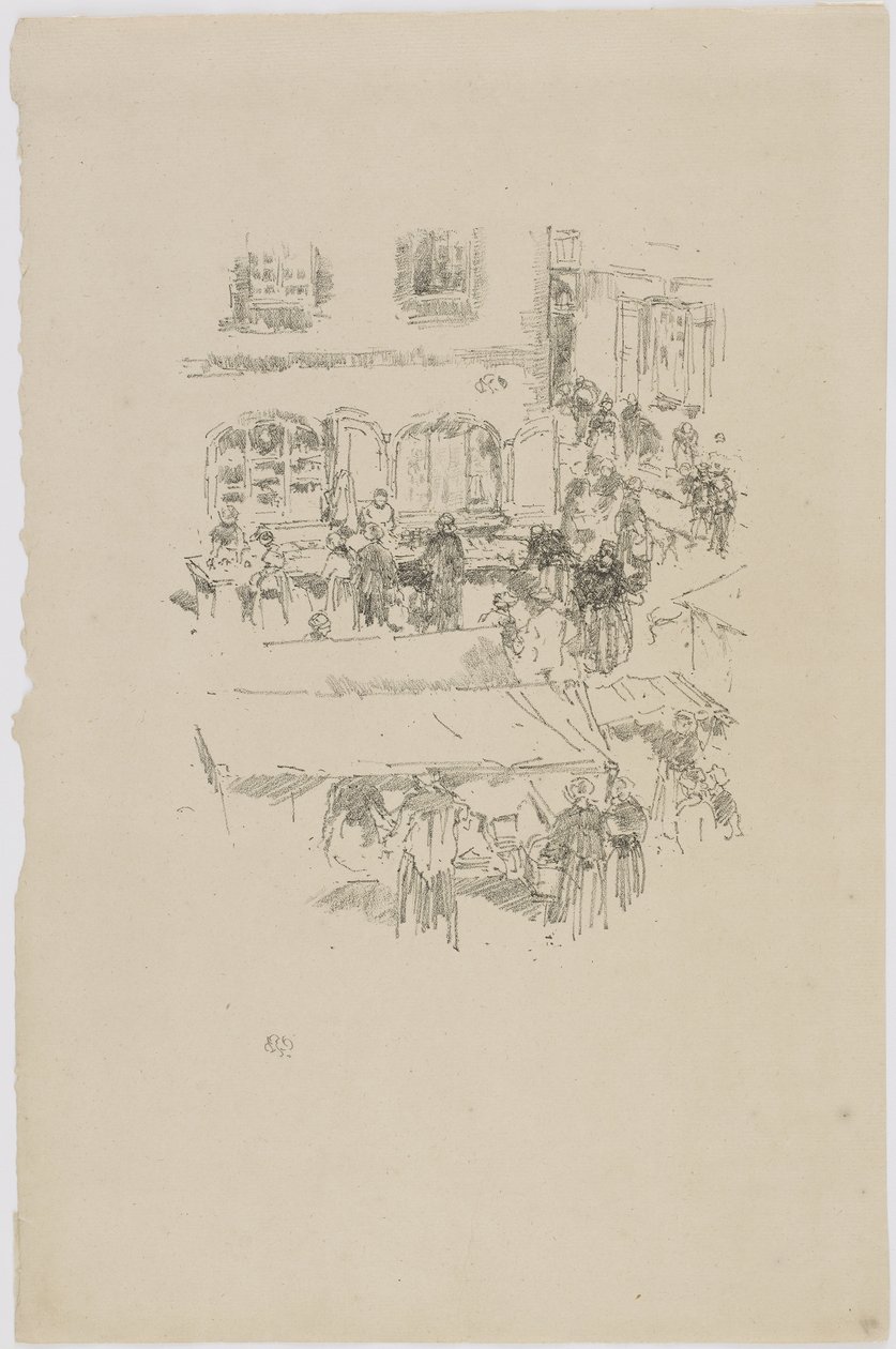 Der Marktplatz, Vitre, 1893 von James Abbott McNeill Whistler