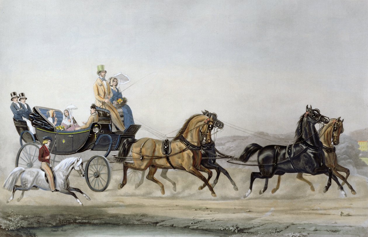 Der Spaziergang, graviert von R. Woodman von James Barenger