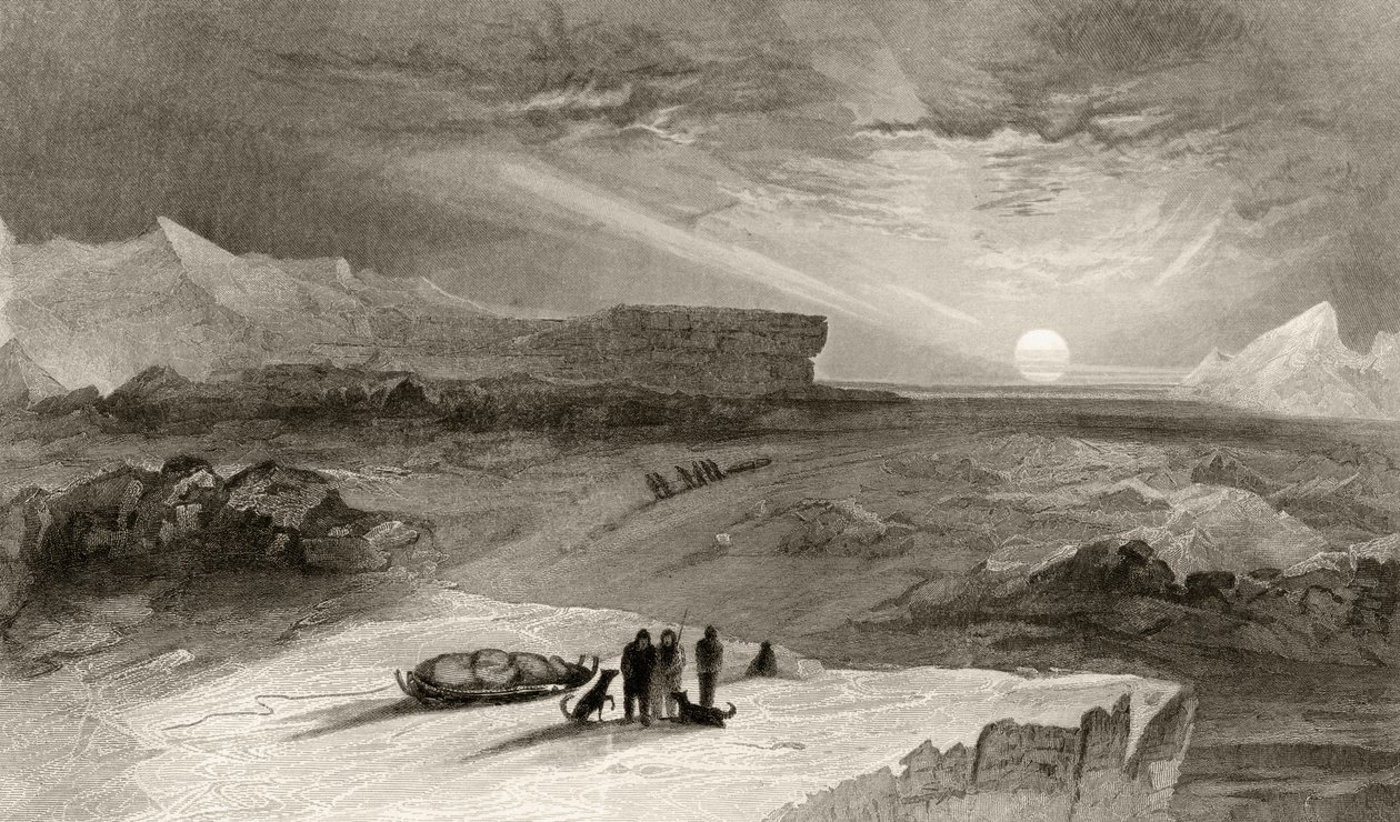 Der Ausblick vom Kap George Russell, graviert von R. Hinshelwood, aus 