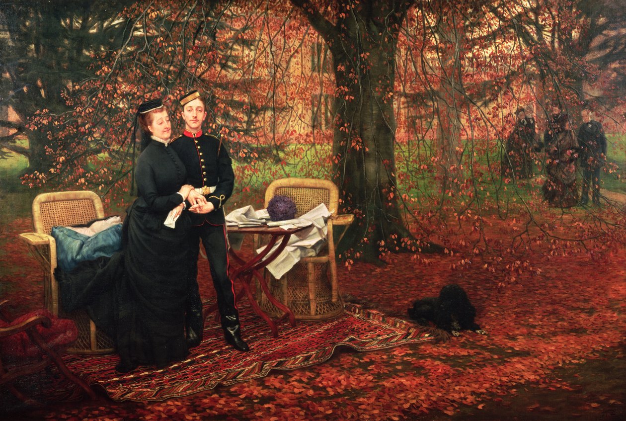 Kaiserin Eugenie (1826-1920) und Eugene-Louis Napoleon Bonaparte (1856-79) in Camden Place, Chislehurst von James Jacques Joseph Tissot
