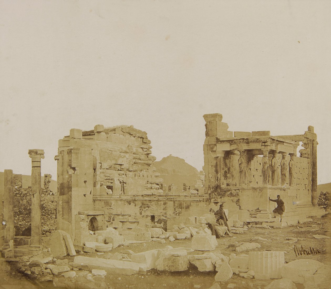 Blick auf das Erechtheion von Südwesten von James Robertson