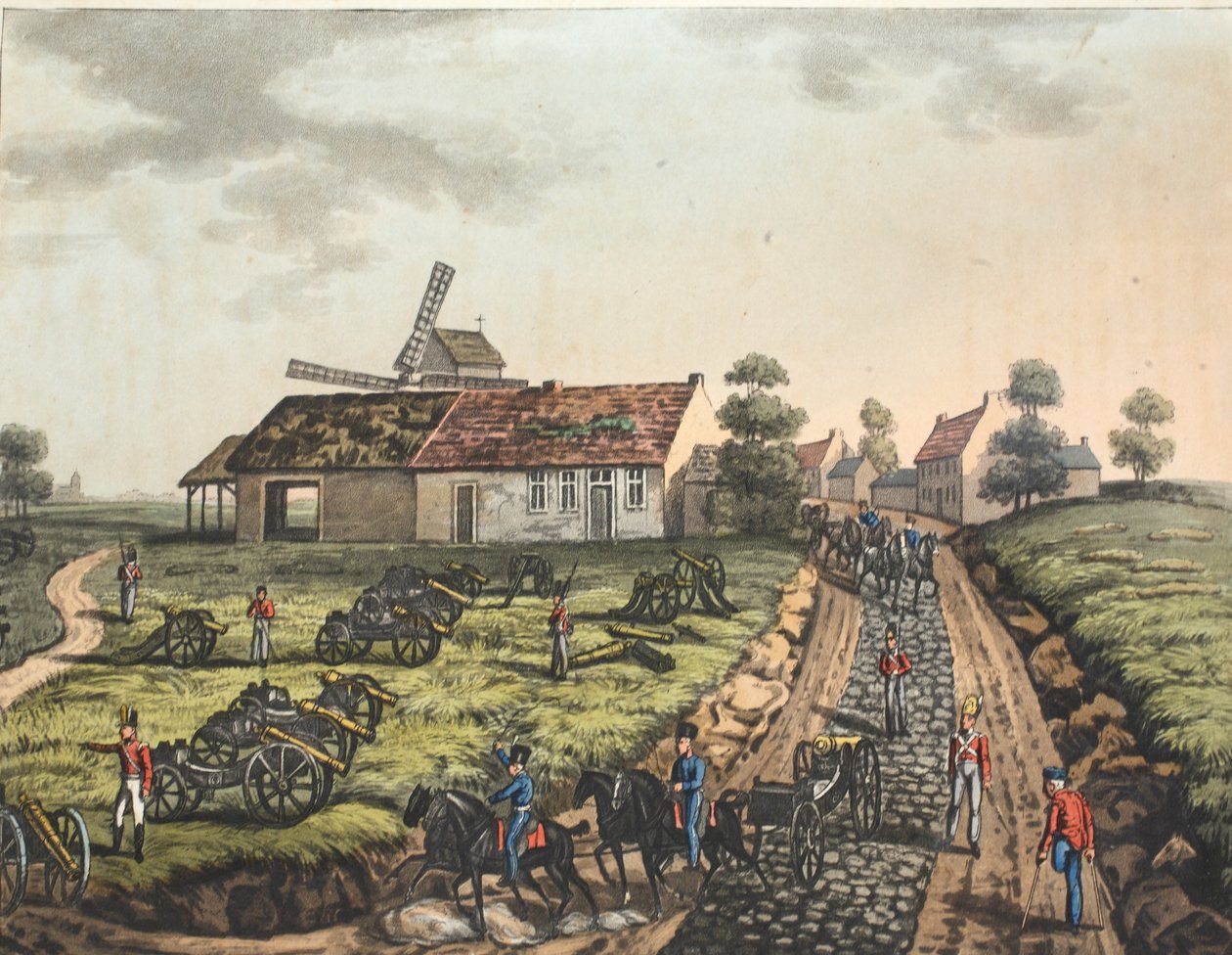 Teil des Dorfes Mont St Jean von James Rouse: Kunstdruck