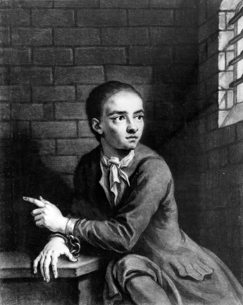 Jack Sheppard, graviert von George White, 1728 von James Thornhill