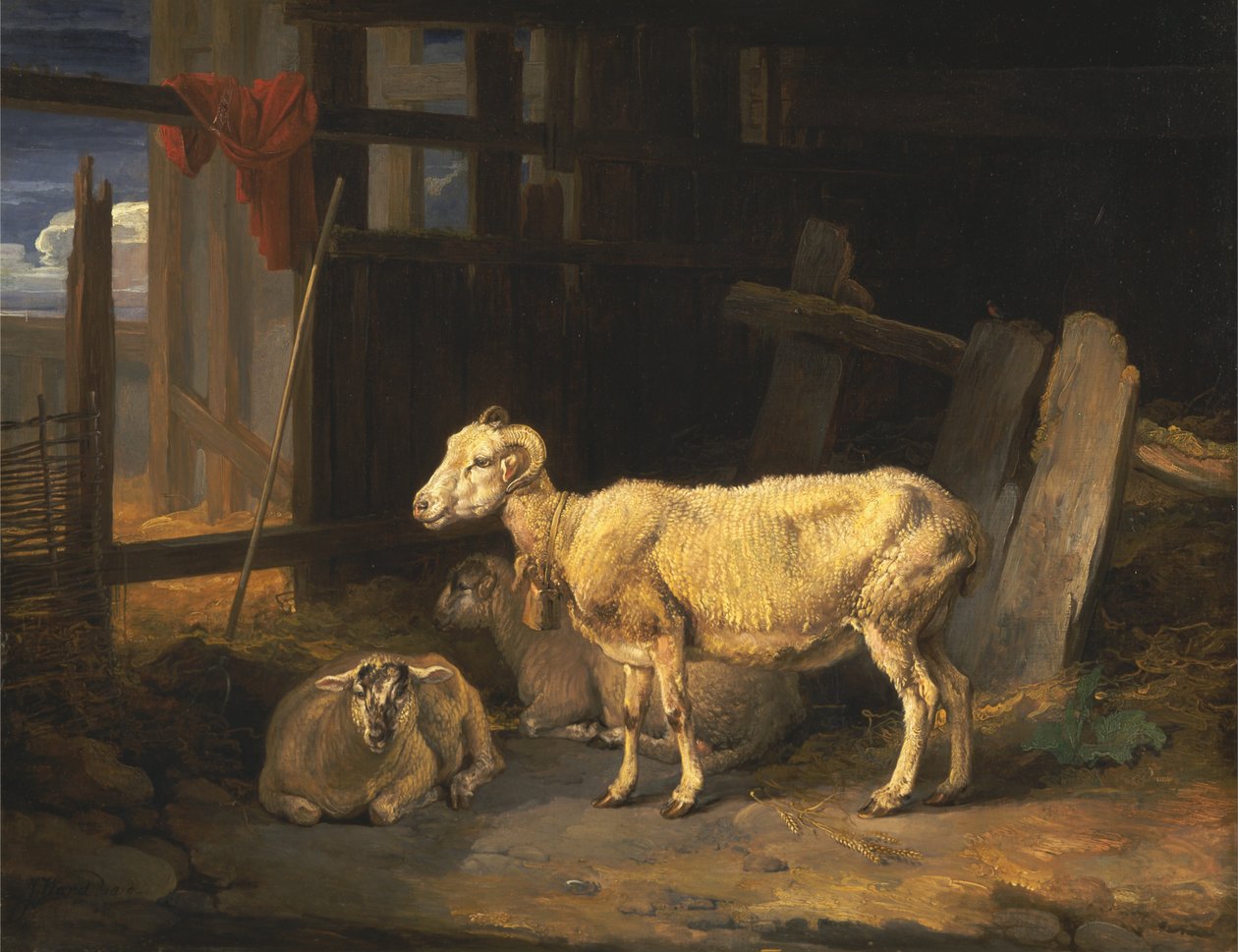 Heide-Schaf und Lämmer von James Ward