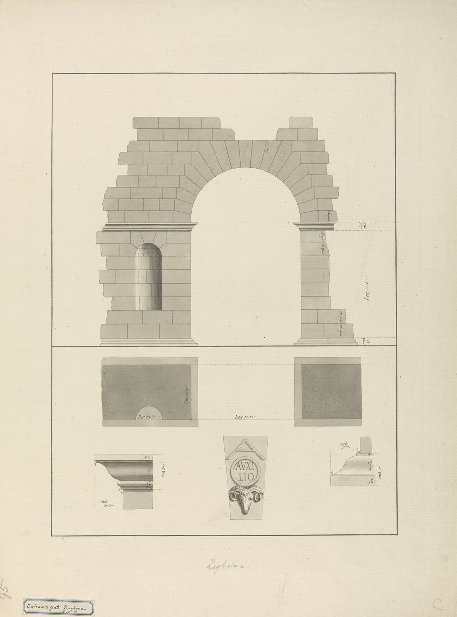 Eingangstor, Zaghouan von James 1730 94 Bruce
