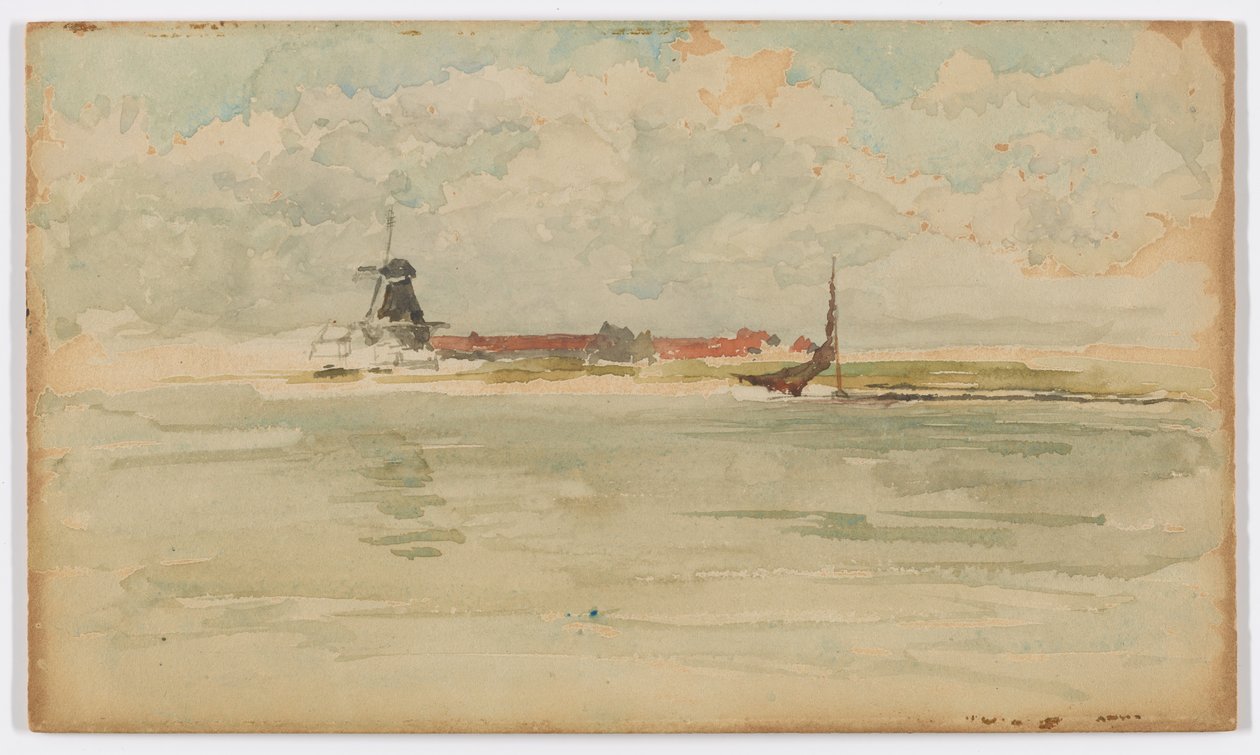 Eine kleine rote Notiz – Dordrecht von James Abbott McNeill Whistler