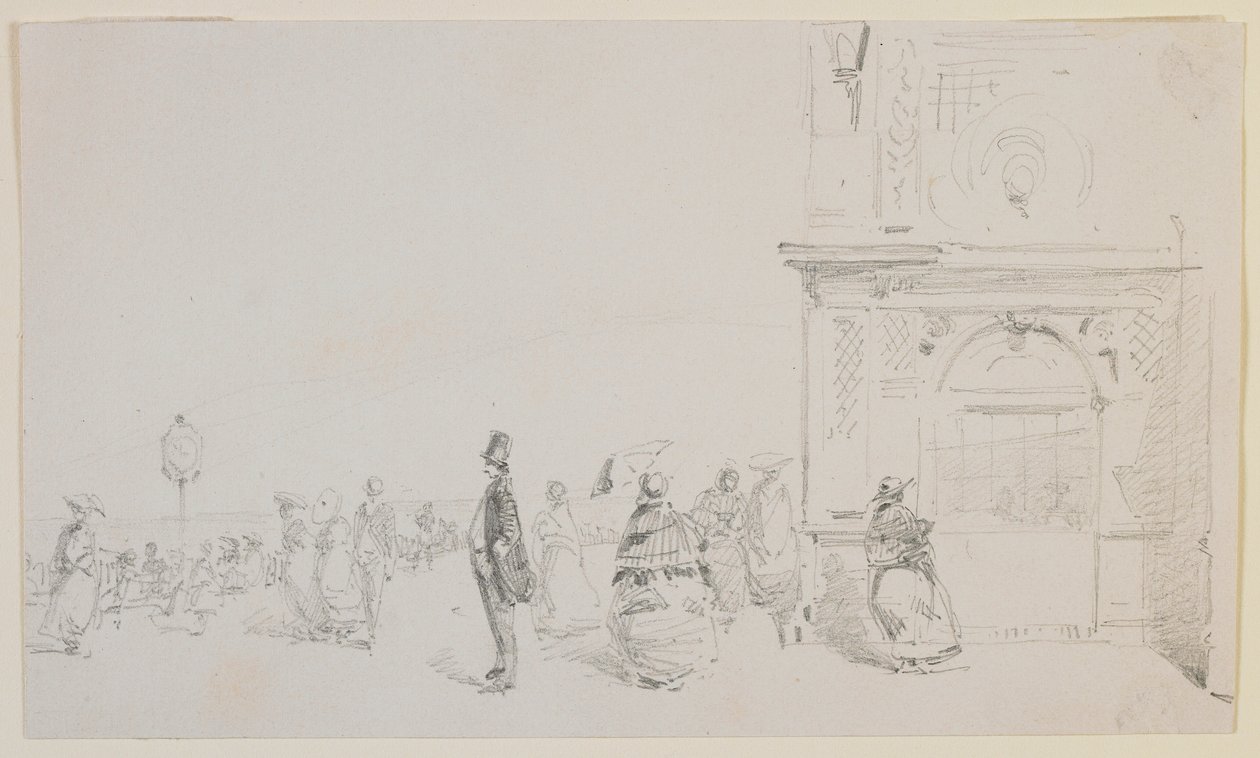 Eine Gruppe von Figuren auf einer Esplanade, 1857 von James Abbott McNeill Whistler