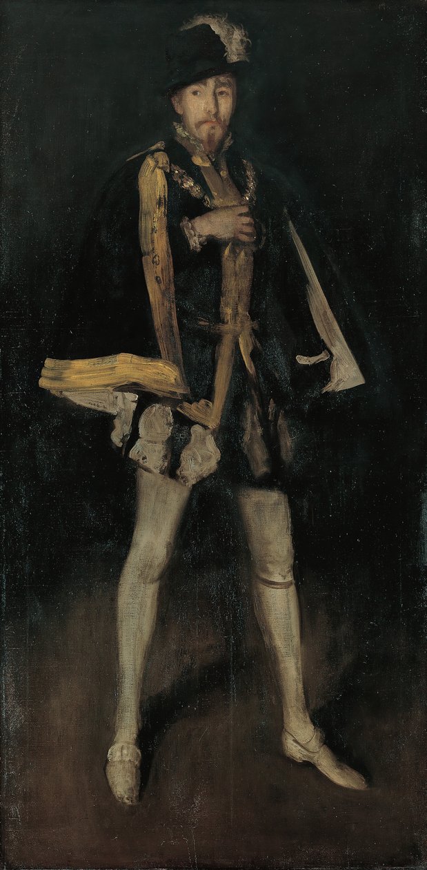 Arrangement in Schwarz, Nr. 3: Sir Henry Irving als Philipp II. von Spanien, 1876, überarbeitet 1885 von James Abbott McNeill Whistler