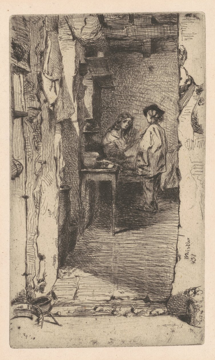 Lumpensammler, Quartier Mouffetard, Paris, 1858 von James Abbott McNeill Whistler