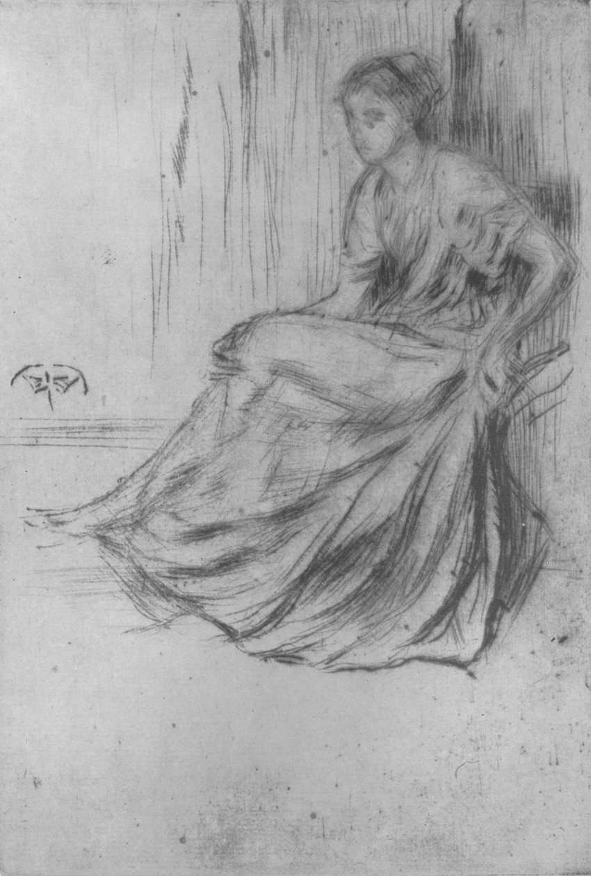 Sitzendes Mädchen, ca. 1869, 1904 von James Abbott McNeill Whistler