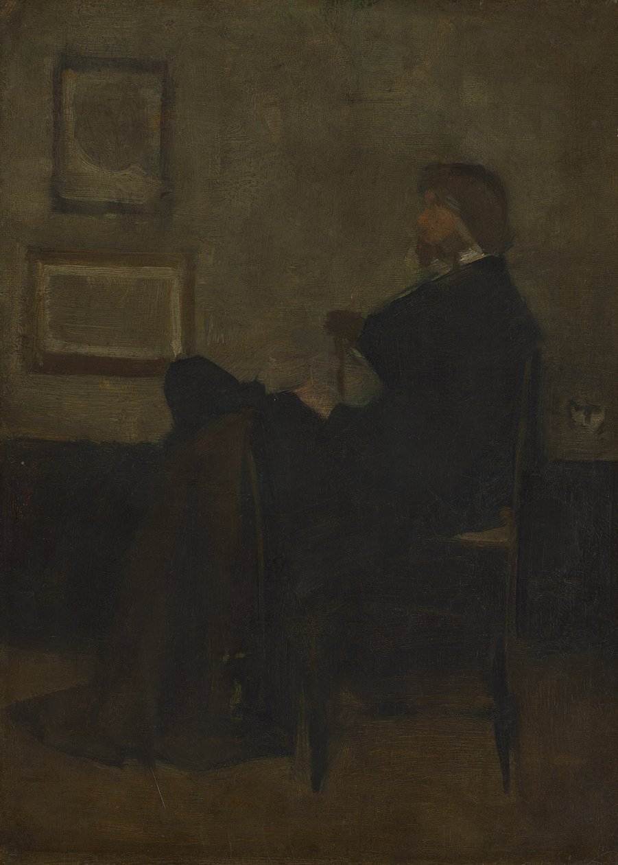 Studie für Arrangement in Grau und Schwarz, Nr. 2: Porträt von Thomas Carlyle, 1872-73 von James Abbott McNeill Whistler