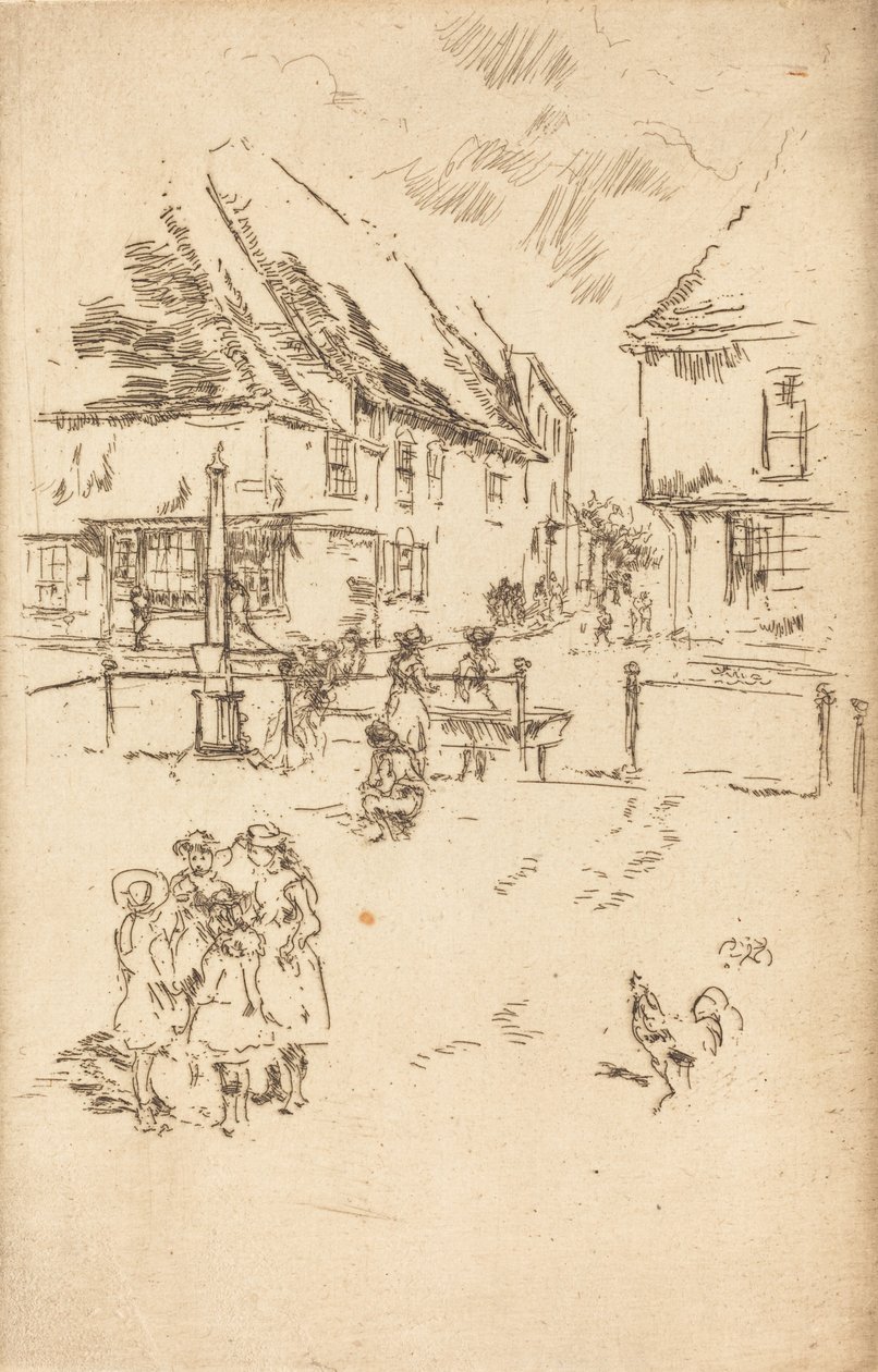 Der Hahn und die Pumpe, um 1887 von James Abbott McNeill Whistler