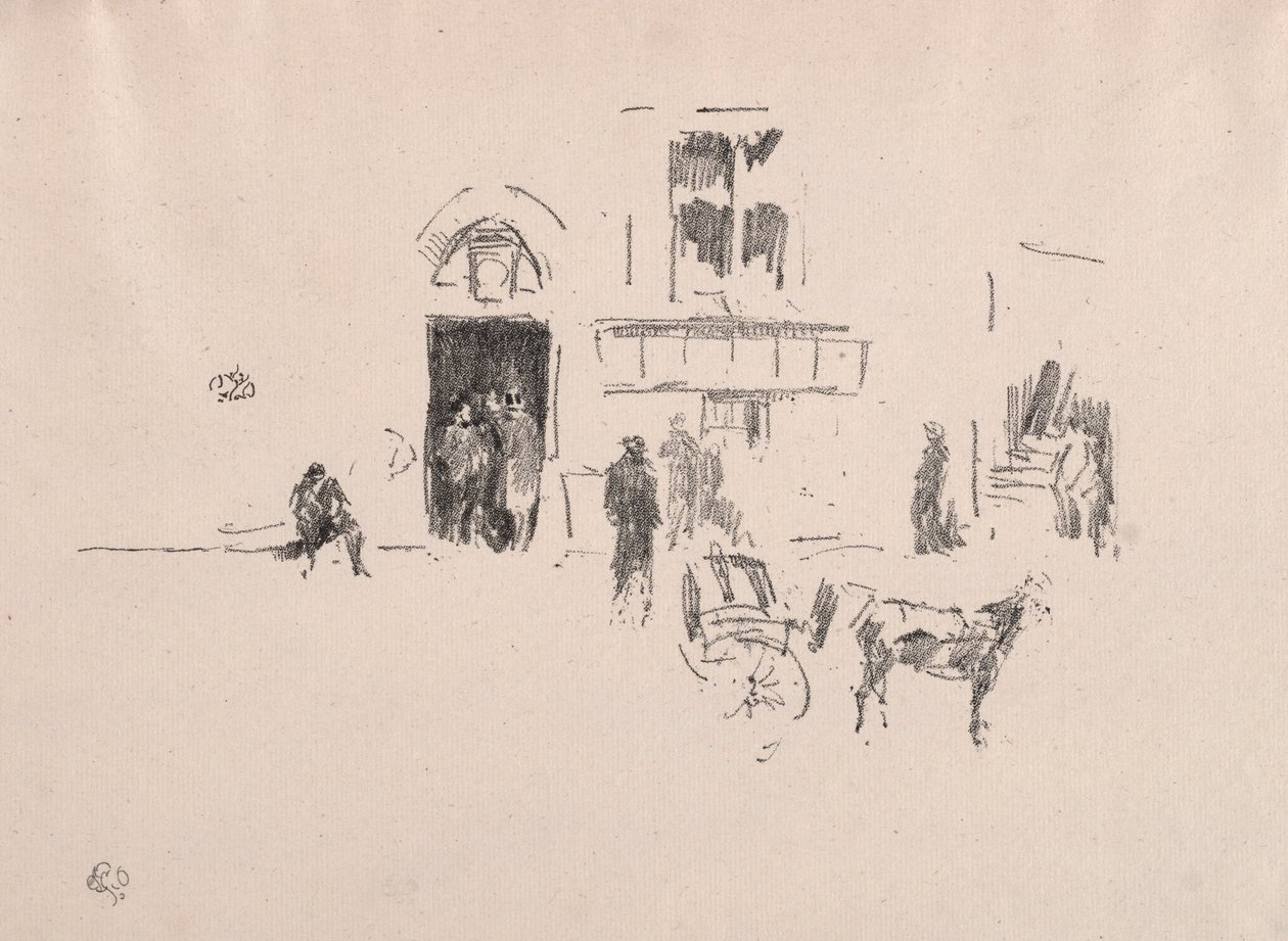 Die Bühnentür des Gaiety-Theaters, 1879 von James Abbott McNeill Whistler
