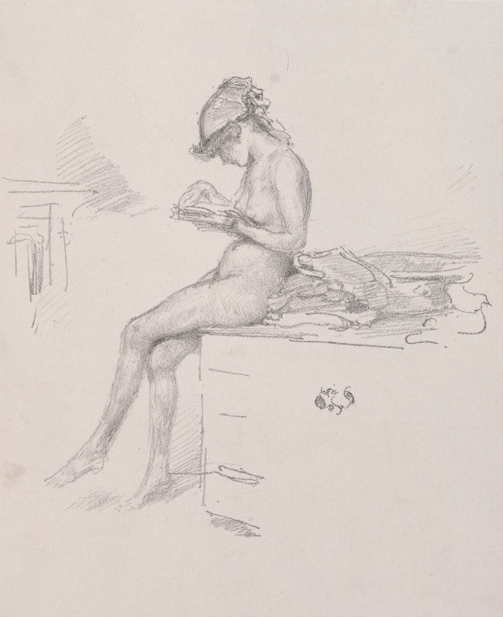 Das kleine nackte Modell liest, 1890 von James Abbott McNeill Whistler