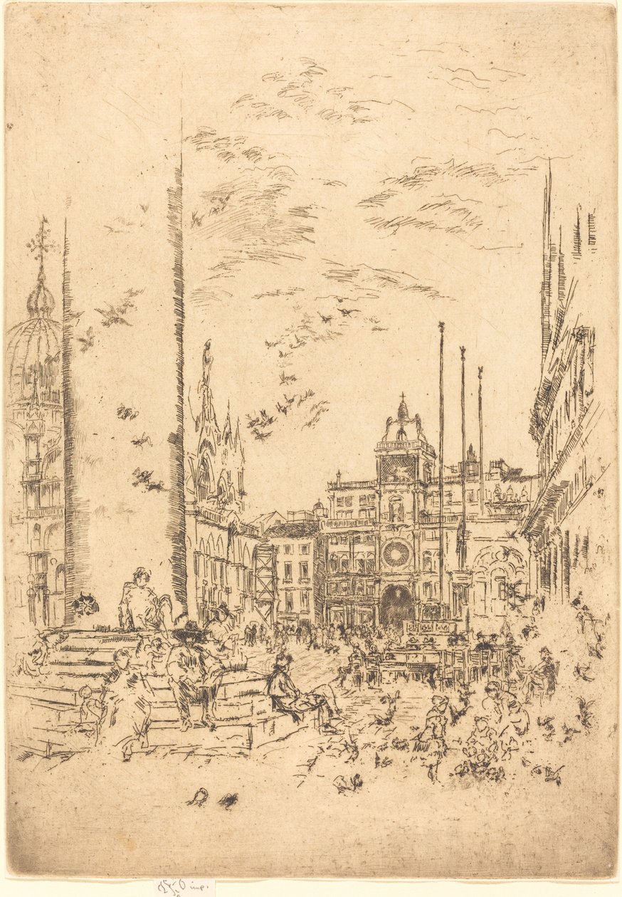 Die Piazzetta, 1880 von James Abbott McNeill Whistler