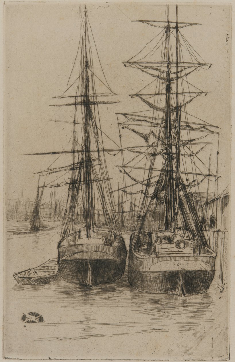 Die zwei Schiffe, 1875 von James Abbott McNeill Whistler
