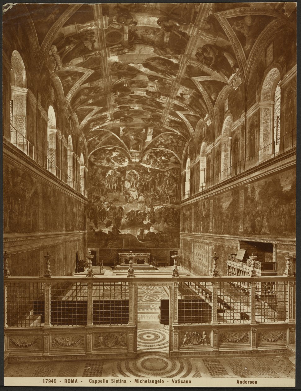 Sixtinische Kapelle von Michelangelo von James Anderson