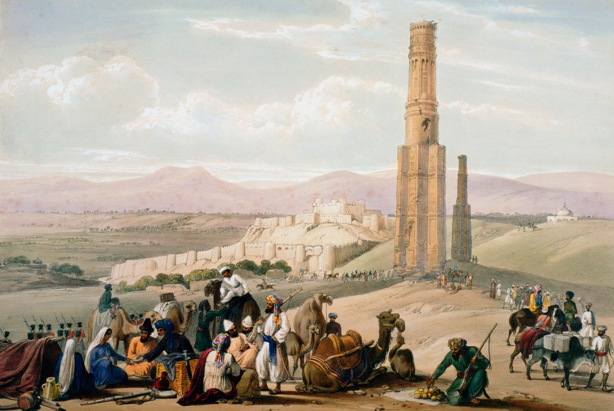 Festung und Zitadelle von Ghanzi, Erster Anglo-Afghanischer Krieg, 1838-1842, um 1850 von James Atkinson