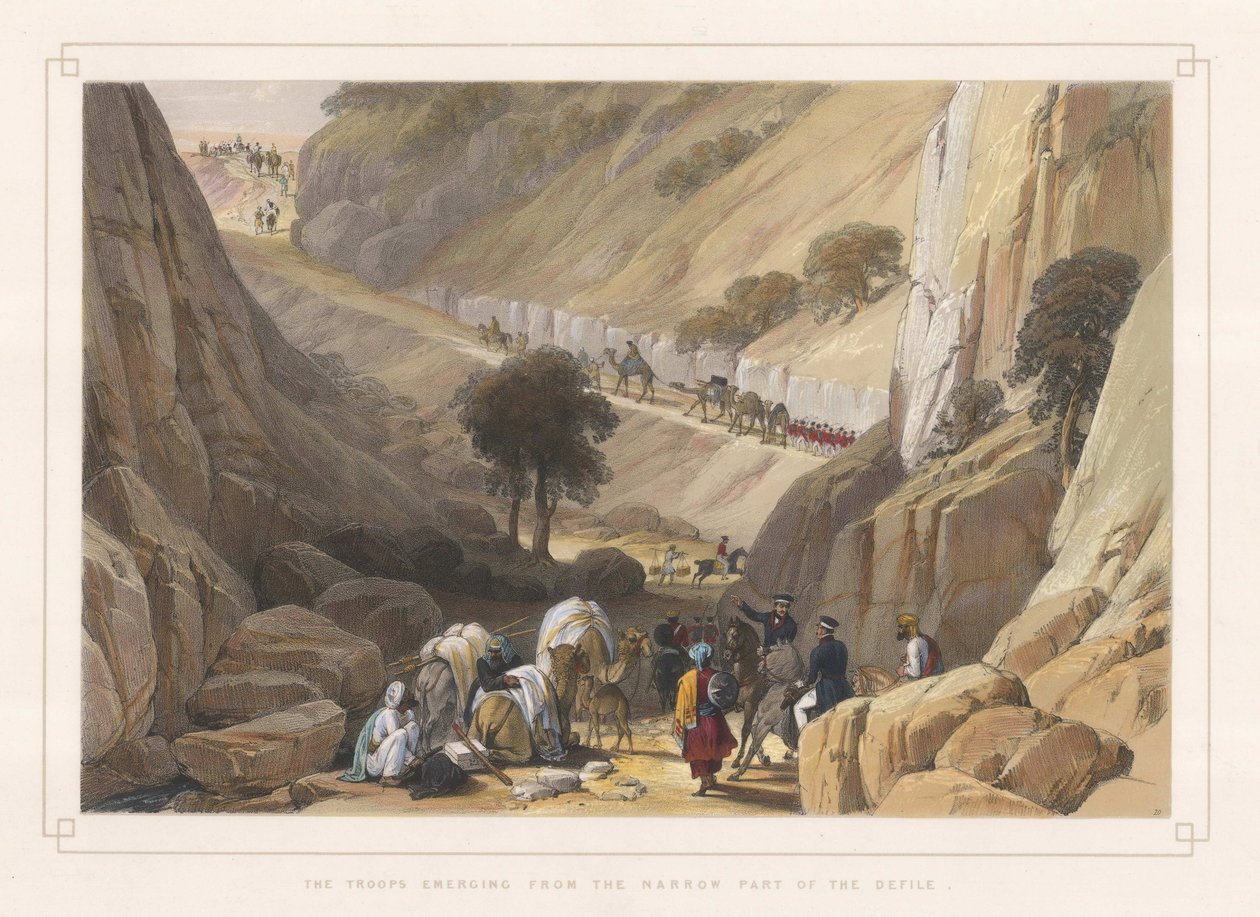 Die Truppen treten aus dem engen Teil der Schlucht hervor von James Atkinson