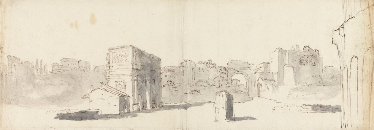 Rom, Ansicht des Konstantinsbogens mit anderen Ruinen von James Barry