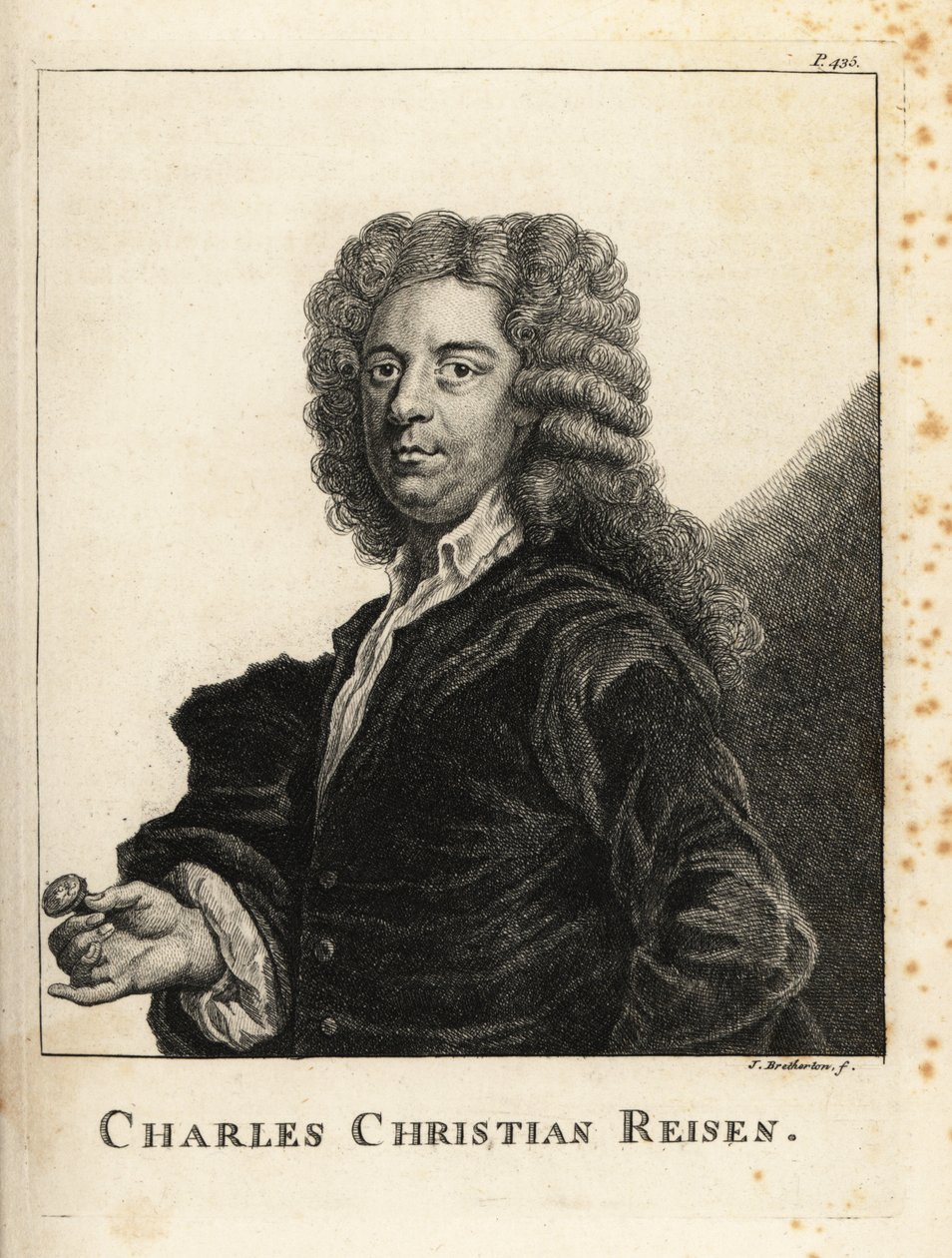 Porträt von Charles Christian Reisen, englischer Edelstein- und Siegelgraveur von James Bretherton