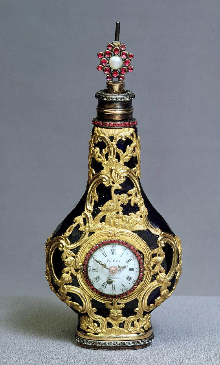 Duftflakon mit Uhr und Kompass von James Cox