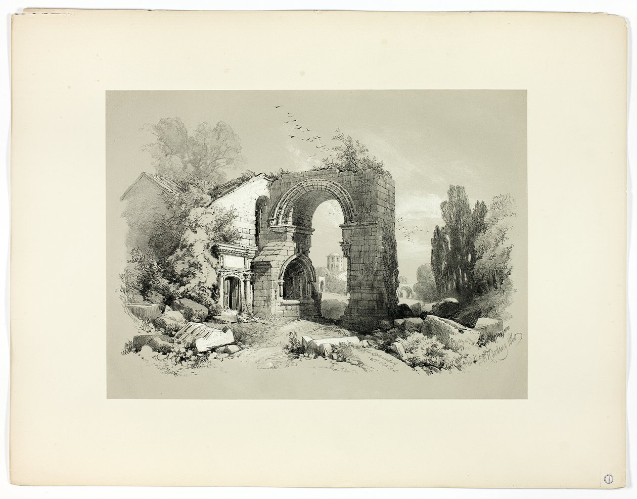 Aliscamps, W. Arles, aus malerischen Auswahlen von James Duffield Harding