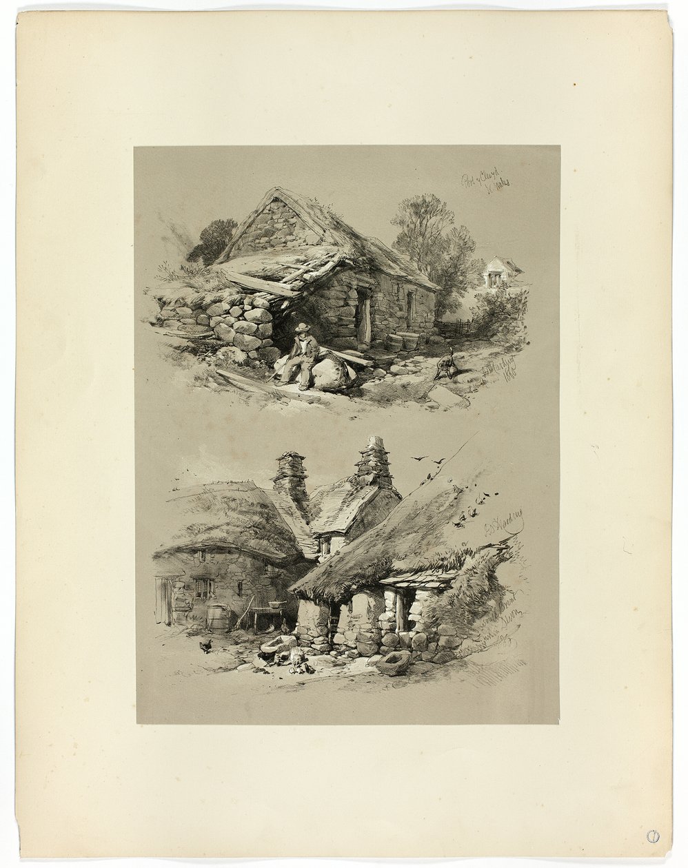 Hafen von Clwyd und South Brent, Devon, aus malerischen Auswahlen von James Duffield Harding