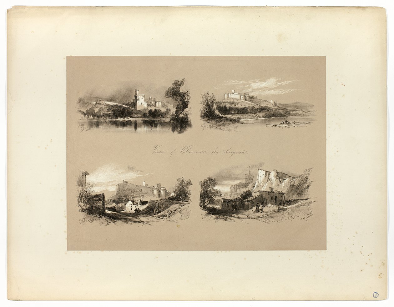Ansichten von Villenueve les Avignon, aus Malerische Auswahlen von James Duffield Harding