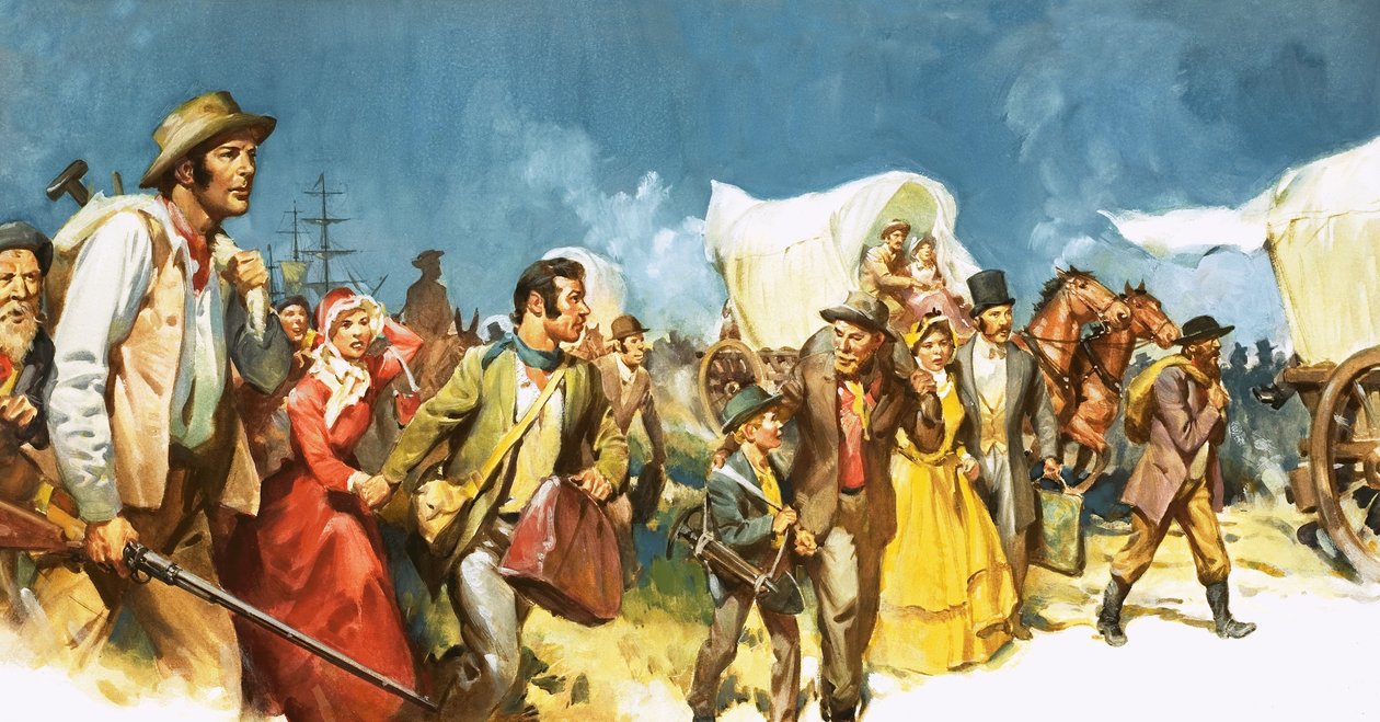 Goldsucher strömen nach Südafrika von James Edwin McConnell