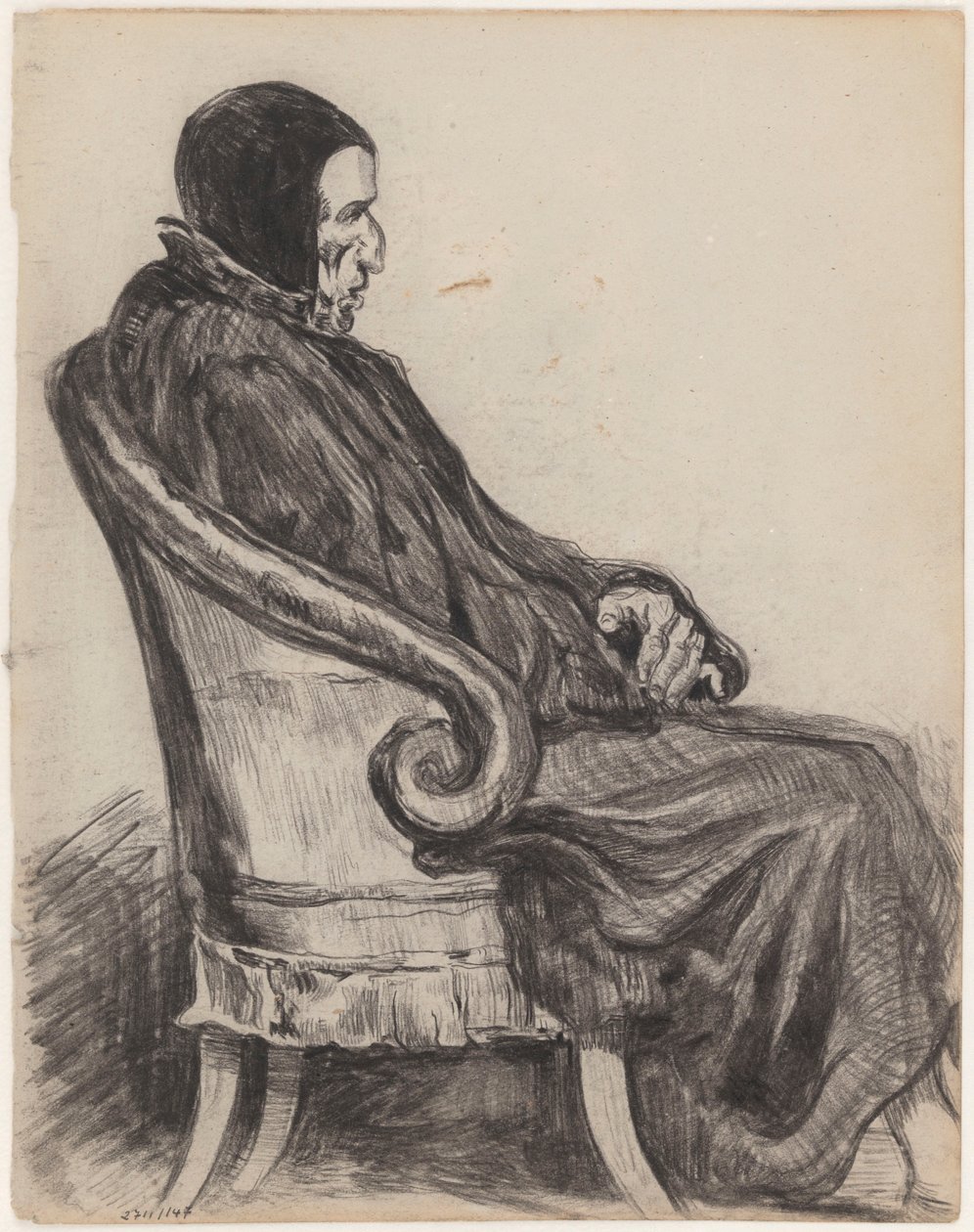 Nach Honoré Daumier: Der französische Politiker François Barbè Marbois von James Ensor