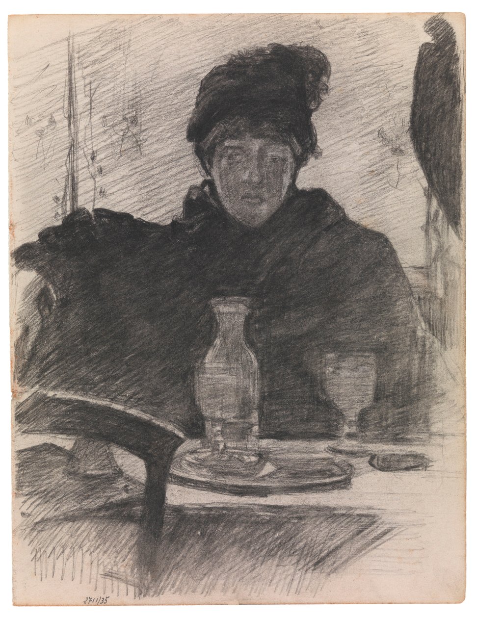 Nach Manet: Der Absinthtrinker von James Ensor