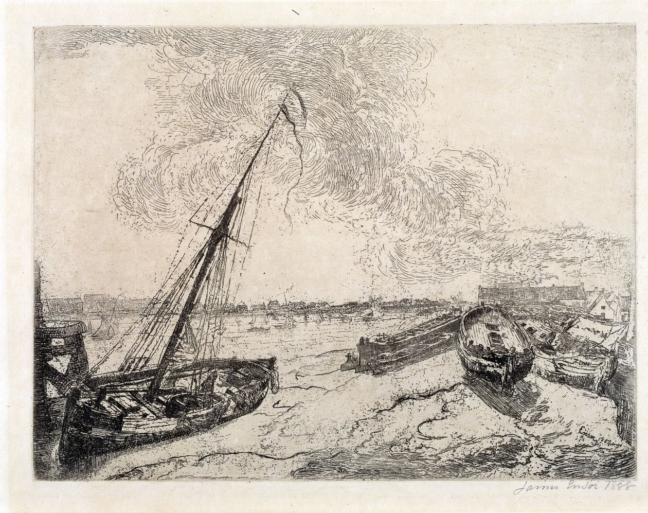 Gestrandete Boote von James Ensor