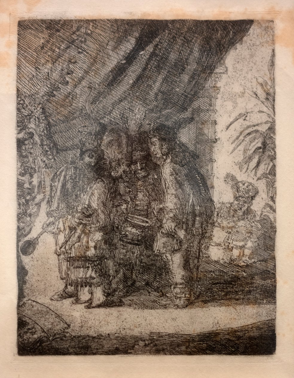 Iston, Pouffamatus, Cracozie und Transmouffe, berühmte persische Ärzte, untersuchen den Stuhl von Darius nach der Schlacht von Arabela von James Ensor