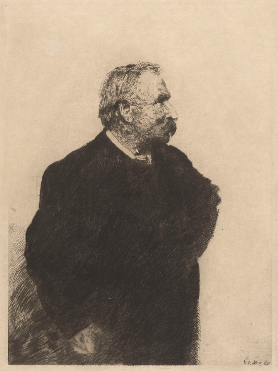 Porträt von Ernest Rousseau von James Ensor