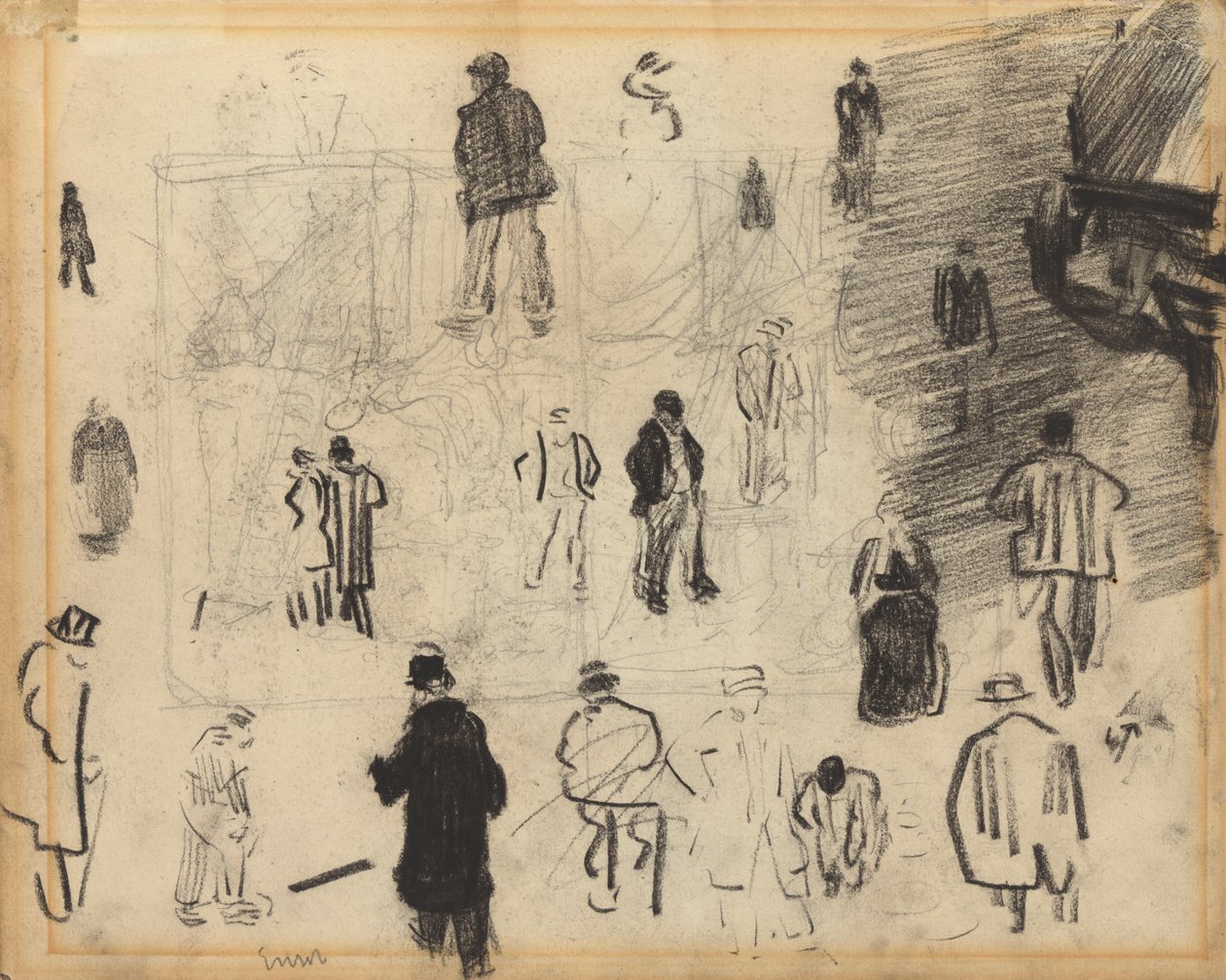 Radschubkarre und Figuren von James Ensor