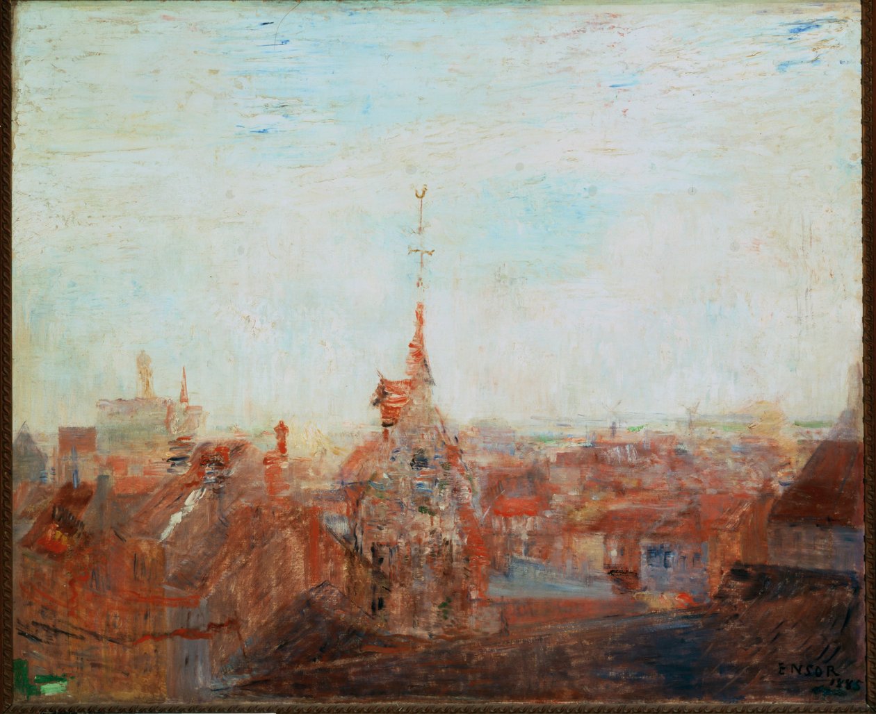 Dächer in Ostende von James Ensor