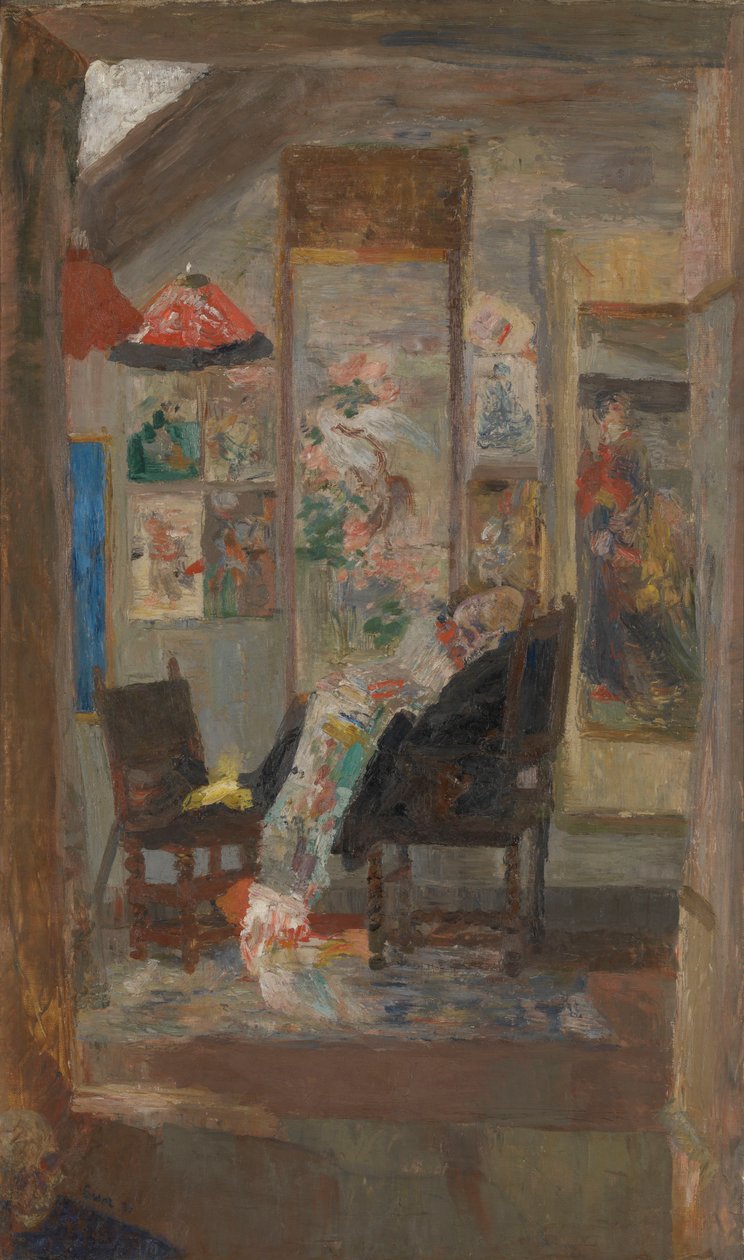 Skelett betrachtet Chinoiserien von James Ensor