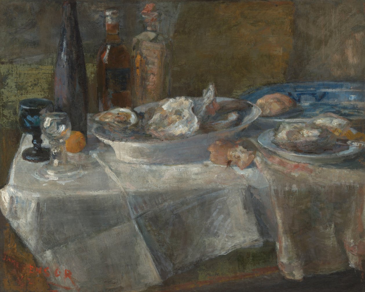 Stillleben mit Austern von James Ensor