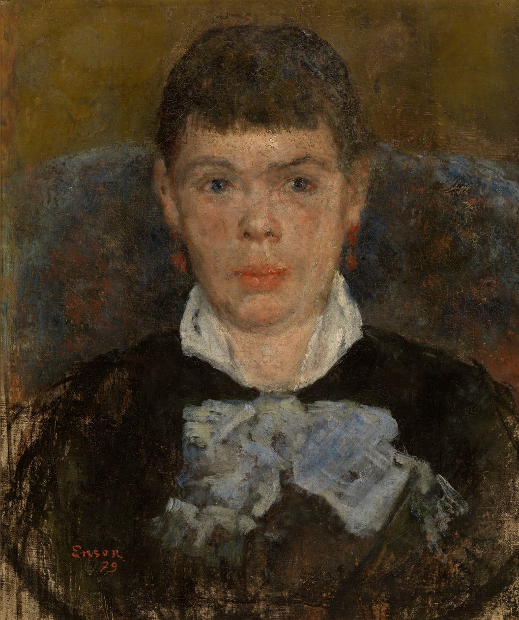 Frau mit nach oben gerichteter Nase von James Ensor